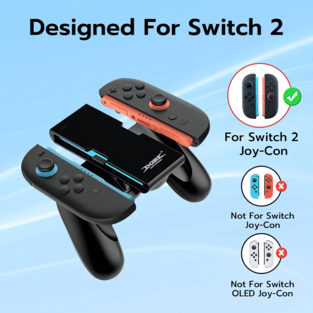 ด้ามจับชาร์จ JOY-CON NINTENDO SWITCH 2 DOBE TNS-3177 พร้อมแม่เหล็กและสายชาร์จในตัว